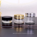 round transparent 50ml 80ml 90ml 110ml 1oz 2oz 3oz 4oz glass jars with child resistant CR cap electroplated